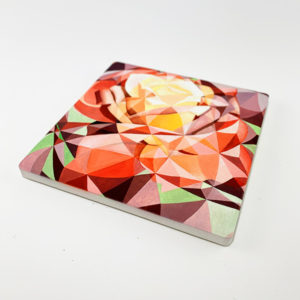 Ceramic Coaster<br>4" x 4"<br>Cork Backing<br>5-7 days