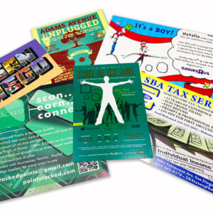 Full Color Postcards<br>Choose Size<br>Choose Stock<br>2-3 days